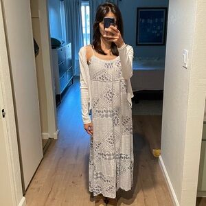 Patchwork Print Maxi Dress